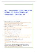 IPC CID Certification Exam &vert; Complete Exam Questions & Detailed Verified Answers &lpar;A&plus; Graded&comma; 2025 Update&rpar;