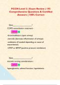 FCCN Level 2 &vert; Exam Review &vert; 192 Comprehensive Questions & Certified Answers &vert; 100&percnt; Correct   