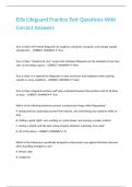 Ellis Lifeguard Practice Test Questions With Correct Answers