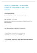 WGU D052--Navigating Care Across the Continuum Exam Questions With Correct Answers 
