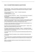 SOC 132 MIDTERM SIGMON QUESTIONS