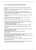 SOC 132 FINAL QUESTIONS & ANSWERS