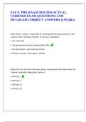 FAC-C PRE-EXAM 2025-2026 ACTUAL VERIFIED EXAM QUESTIONS AND DETAILED CORRECT ANSWERS &lpar;135 Q&A 