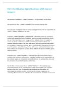 FAC-C Certification Exam Questions With Correct Answers&period;