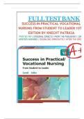 Test Bank for Success in Practical&sol;Vocational Nursing 10th Edition&comma; by Janyce L&period; Carroll&comma; Lisa Collier&comma; All Chapters 1-19 included Graded A &plus;
