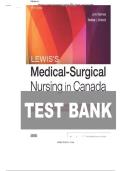 TEST BANK FOR Lewis's Medical-Surgical Nursing in Canada&comma; 5th Edition by Jane Tyerman ISBN&colon; 9780323791564 COMPLETE GUIDE 100 &percnt; VERIFIED A&plus; GRADE ASSURED &excl;&excl;&excl; LATEST UPDATE &excl;&excl;&excl;&excl;