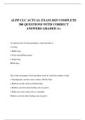 ALPP CLC Actual Exam 2025 &vert; Complete 300 Questions with Correct Answers &vert; Graded A&plus; &vert; Study Guide & Verified Solutions