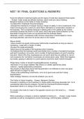 MGT 181 FINAL QUESTIONS & ANSWERS