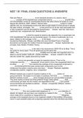 MGT 181 FINAL EXAM QUESTIONS & ANSWERS