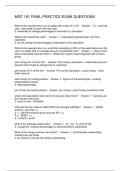 MGT 181 FINAL PRACTICE EXAM QUESTIONS