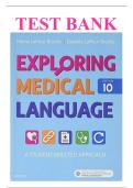 Test Bank For Exploring Medical Language 10th Edition by Myrna LaFleur Brooks 0323396453 Chapter 1-16 Complete Guide&period;