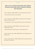 FMST 316 Final EXAM QUESTIONS AND CORRECT DETAILED SOLUTIONS LATEST UPDATED VERSION JUST RELEASED
