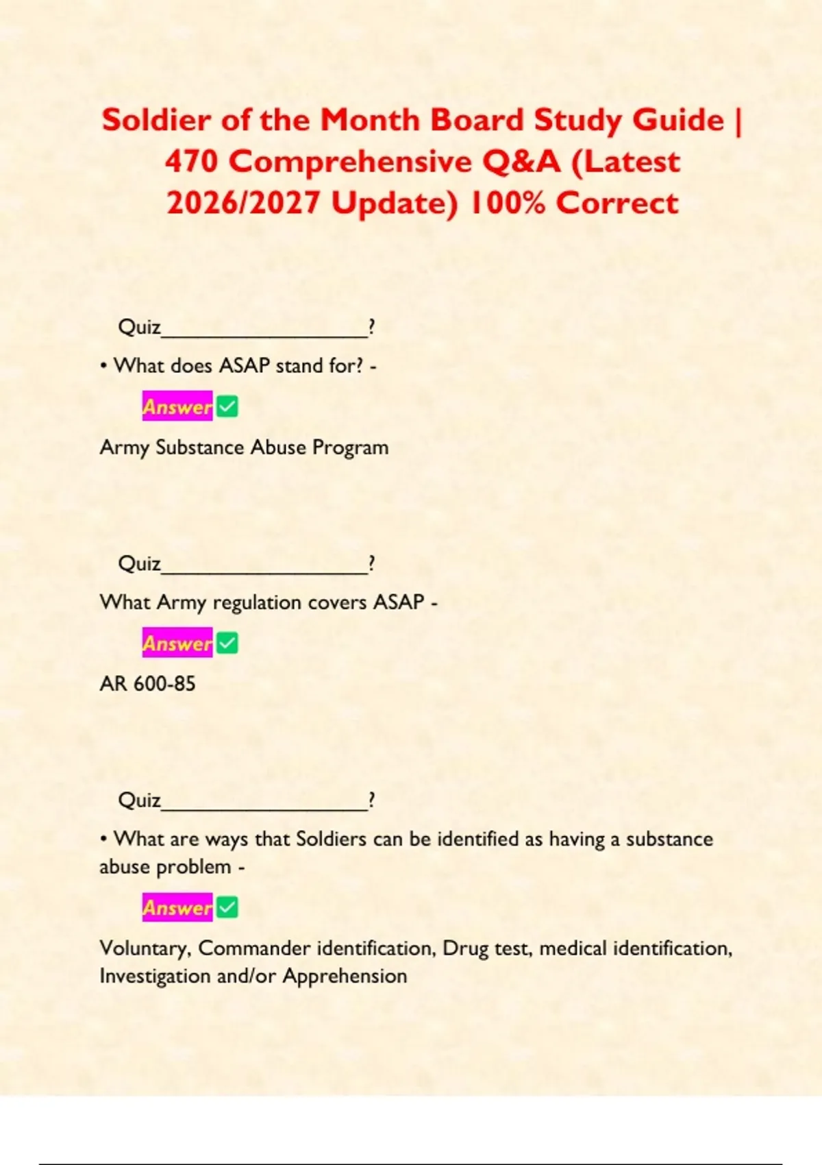 19d Soldier Guide.pdf Soldier of the Month Board Study Guide | 470 Comprehensive Q&A (Latest ...