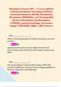 Simulation Course &lpar;S7&rpar; &ndash; Covering military training simulations&comma; focusing on Mission Command Systems &lpar;MCIS&rpar;&comma; Distributed Simulations &lpar;DIS&sol;HLA&rpar;&comma; and Training Aids Devices Simulations and Simulators &lpar;TADSS&rpar;&comma; testing knowledge of scenario design &vert; 2025
