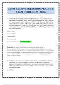 ABFM KSA HYPERTENSION PRACTICE EXAM GUIDE 2025-2026