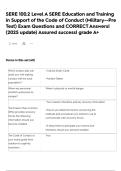 SERE 100&period;2 Level A SERE Education and Training in Support of the Code of Conduct &lpar;Military--Pre Test&rpar; Exam Questions and CORRECT Answers&vert; &lpar;2025 update&rpar; Assured success&vert; grade A&plus;