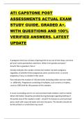 ATI CAPSTONE POST  ASSESSMENTS ACTUAL EXAM  STUDY GUIDE&period; GRADED A&plus;&period;  WITH QUESTIONS AND 100&percnt;  VERIFIED ANSWERS&period; LATEST  UPDATE 