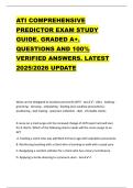 ATI COMPREHENSIVE  PREDICTOR EXAM STUDY  GUIDE&period; GRADED A&plus;&period;  QUESTIONS AND 100&percnt;  VERIFIED ANSWERS&period; LATEST  2025&sol;2026 UPDATE 