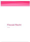 Samenvatting -  fiscaal recht &lpar;B2G019&rpar;
