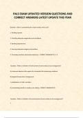 PALS EXAM UPDATED VERSION QUESTIONS AND CORRECT ANSWERS LATEST UPDATE THIS YEAR