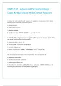 GNRS 515 - Advanced Pathophysiology - Exam -2 Questions With Correct Answers