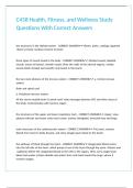 C458 Health&comma; Fitness&comma; and Wellness Study Questions With Correct Answers&period;