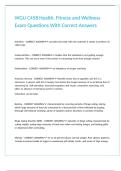 WGU C458 Health&comma; Fitness and Wellness Exam Questions With Correct Answers 