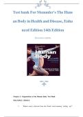 Test Bank &ndash; Memmler&rsquo;s The Human Body in Health and Disease&comma; Enhanced Edition &lpar;14th Edition&rpar; &vert; Cohen & Hull &vert; Latest Updated 2026 &vert; Verified Exam Prep