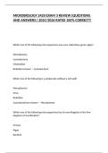 MICROBIOLOGY 2420 EXAM 3 REVIEW &lpar;QUESTIONS AND ANSWERS &rpar; 2025&sol;2026 RATED 100&percnt; CORRECT&excl;&excl;