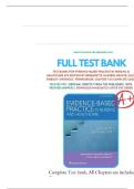 Test Bank For Evidence-Based Practice in Nursing & Healthcare 4th Edition by Bernadette Mazurek Melnyk&semi; Ellen Fineout-Overholt&comma; Chapters 1-23&comma; A&plus; guide&period;