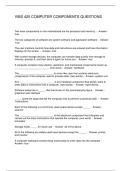 VIBS 420 COMPUTER COMPONENTS QUESTIONS