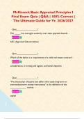 McKissock Basic Appraisal Principles I Final Exam Quiz &vert; Q&A &vert; 100&percnt; Correct &vert; The Ultimate Guide for Yr&period; 2026&sol;2027    