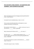 MIC 205 EXAM 2 NOEL MILTON &vert; 104 QUESTIONS AND ANSWERS &vert; WITH COMPLETE SOLUTION&excl;&excl;