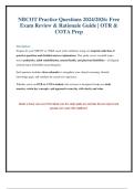 NBCOT Exam Practice Questions 2024&sol;2026&colon; Free Q&A Review