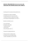 HSC 404 - FINAL EXAM &lpar;CH 9&comma; 10&comma; 11&comma; 12&comma; 13&comma; 15&comma; 16&rpar; QUESTIONS AND ANSWERS SOLVED 100&percnt; CORRECT&excl;&excl;