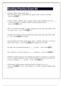Roofing Practice Exam &num;2 Questions with 100&percnt; Verified Correct Answers