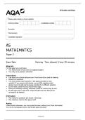 AQA A-LEVEL MATHEMATICS QUESTIONS AND CORRECT ANSWERS 