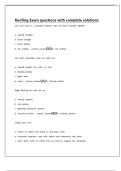 ROOFING EXAM QUESTIONS AND ANSWERS 100&percnt; COMPLETE VERIFIED SOLUTION 2025&sol;2026