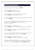 ROOFING APPLICATIONS QUESTIONS AND ANSWERS WITH 100&percnt; VERIFIED SOLUTIONS &vert; ALREADY GRADED A&plus; &vert; UPDATED 2025