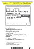 Pearson Edexcel Level 1&sol;Level 2 GCSE &lpar;9&ndash;1&rpar; 2025 June DESIGN and TECHNOLOGY COMPONENT 1&colon; Timbers QUESTION PAPER and MARK SCHEME MERGED