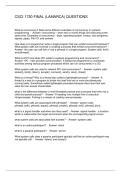 CSCI 1730 FINAL &lpar;LAMARCA&rpar; QUESTIONS 