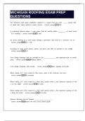 MICHIGAN ROOFING TEST PAPER 2025&sol;2026 QUESTIONS WITH SOLUTIONS RATED A&plus;