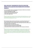 WGU D234 HESI&rsquo; FUNDAMENTALS PRACTICE EXAM 2026  SPRING ACTUAL QUESTION AND ANSWER WITH RATIONALE  GRADED A 