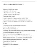 CSCI 1730 FINAL EXAM STUDY GUIDE