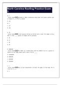 North Carolina Roofing Practice Exam 1 With Questions And 100&percnt; SURE ANSWERS