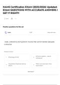 NAMS Certification EXAM &lpar;2025&sol;2026&rpar; Updated&colon; EXAM QUESTIONS WITH ACCURATE ANSWERS &vert; GET IT RIGHT&excl;&excl;
