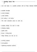 ROOFING PRACTICE EXAM &num;1 &lpar;LATEST&rpar; QUESTIONS WITH 100&percnt; CORRECT ANSWERS&excl;&excl;