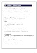 NCAA RECRUITING EXAM &vert; 128 COMPLETE QUESTIONS AND ANSWERS 100&percnt; CORRECT &vert; LATEST UPDATE 2025