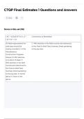 CTQP Final Estimates 1 Questions and Answers