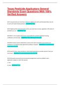 Texas Pesticide Applicators General Standards Exam Questions With 100&percnt; Verified Answers